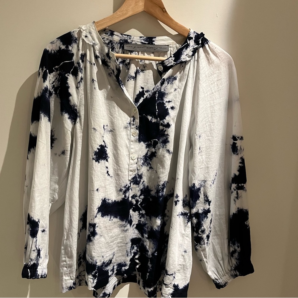 Raquel Allegra Indigo tie dye top